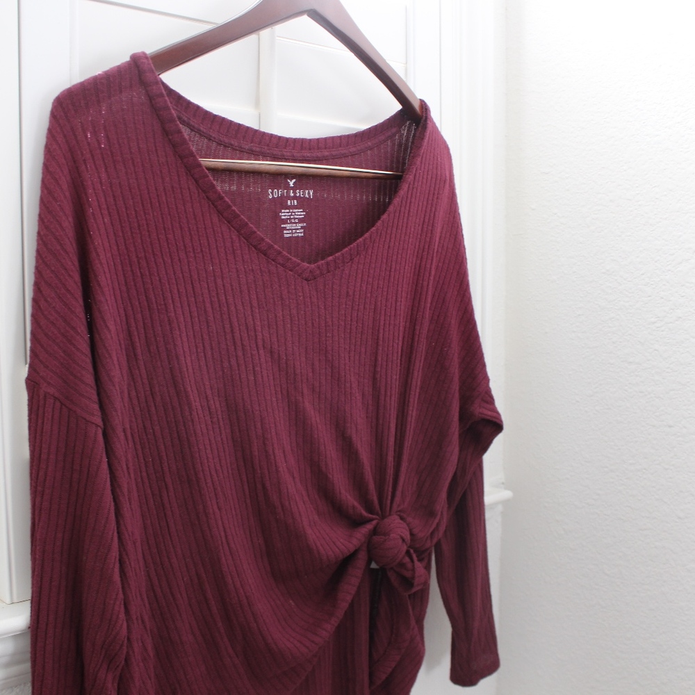 Red Knit American eagle sweater
